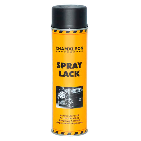 Pintura Acrílica en Spray Negro Semimate Chamaleon 500ml